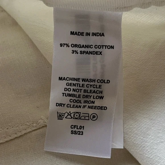 Quince Cotton Crop Wide-Leg Pant Jeans-Women’s 27 & 32-White-Ivory-Casual-Classy - Picture 4 of 5